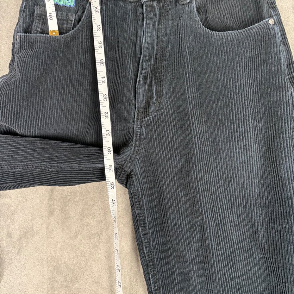 Empyre Tori Black Corduroy Pants Size 0 High Rise Straight Leg Y2K Skate Style - Picture 6 of 9